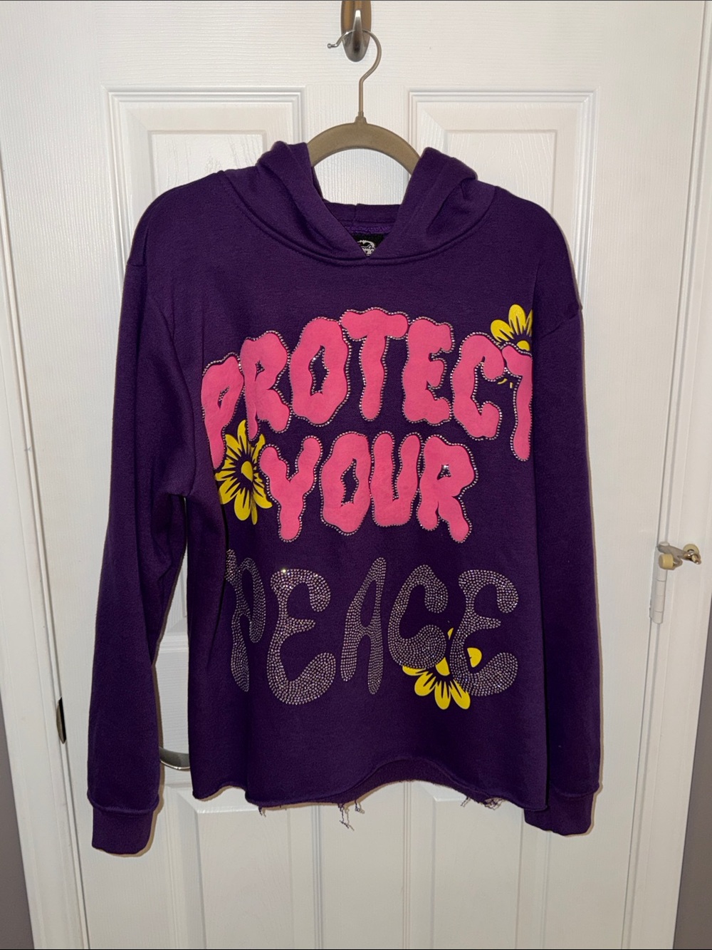 Protect Your Peace Purple Graphic Hoodie